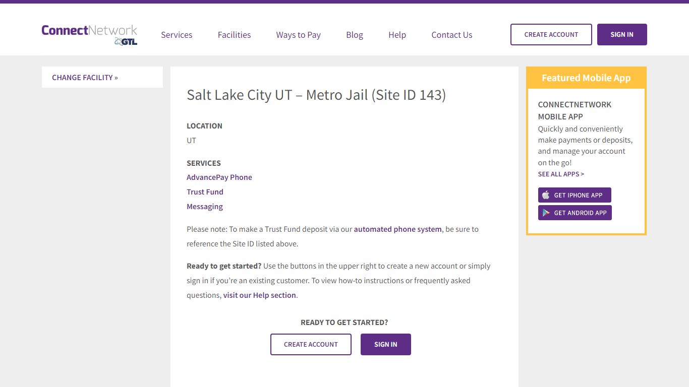 Salt Lake City UT - Metro Jail | ConnectNetwork
